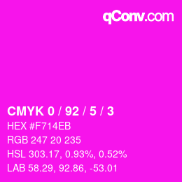 Color code: CMYK 0 / 92 / 5 / 3 | qconv.com
