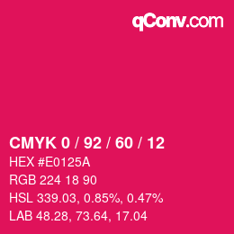 Color code: CMYK 0 / 92 / 60 / 12 | qconv.com