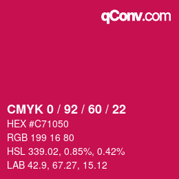 Color code: CMYK 0 / 92 / 60 / 22 | qconv.com