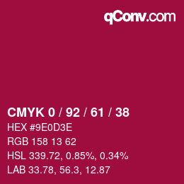 Color code: CMYK 0 / 92 / 61 / 38 | qconv.com