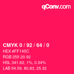 Color code: CMYK 0 / 92 / 64 / 0 | qconv.com