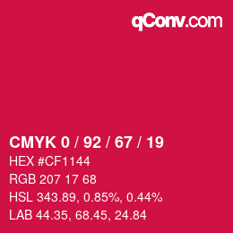 Color code: CMYK 0 / 92 / 67 / 19 | qconv.com