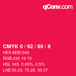 Color code: CMYK 0 / 92 / 69 / 8 | qconv.com