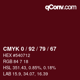 Color code: CMYK 0 / 92 / 79 / 67 | qconv.com
