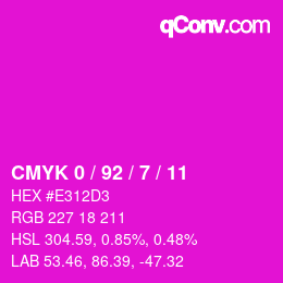 Color code: CMYK 0 / 92 / 7 / 11 | qconv.com