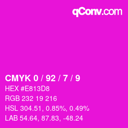 Color code: CMYK 0 / 92 / 7 / 9 | qconv.com