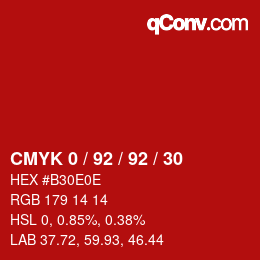 Color code: CMYK 0 / 92 / 92 / 30 | qconv.com