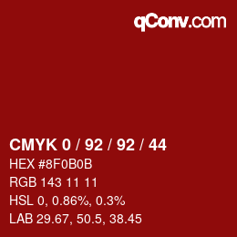 Color code: CMYK 0 / 92 / 92 / 44 | qconv.com