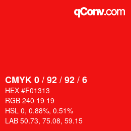 Color code: CMYK 0 / 92 / 92 / 6 | qconv.com