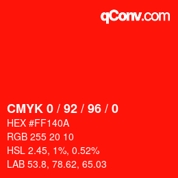 Color code: CMYK 0 / 92 / 96 / 0 | qconv.com