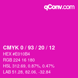 Color code: CMYK 0 / 93 / 20 / 12 | qconv.com