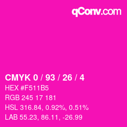 Color code: CMYK 0 / 93 / 26 / 4 | qconv.com