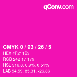 Color code: CMYK 0 / 93 / 26 / 5 | qconv.com