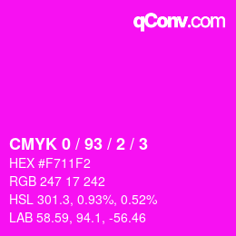 カラーコード: CMYK 0 / 93 / 2 / 3 | qconv.com