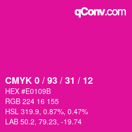 Color code: CMYK 0 / 93 / 31 / 12 | qconv.com