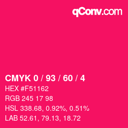 Color code: CMYK 0 / 93 / 60 / 4 | qconv.com