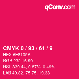 Color code: CMYK 0 / 93 / 61 / 9 | qconv.com