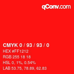 Color code: CMYK 0 / 93 / 93 / 0 | qconv.com