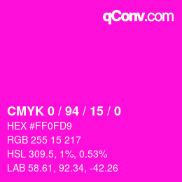Color code: CMYK 0 / 94 / 15 / 0 | qconv.com