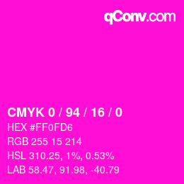 Color code: CMYK 0 / 94 / 16 / 0 | qconv.com