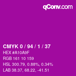 Color code: CMYK 0 / 94 / 1 / 37 | qconv.com