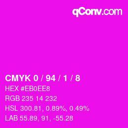 Color code: CMYK 0 / 94 / 1 / 8 | qconv.com