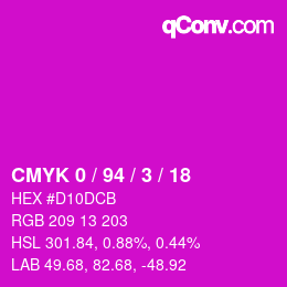 Color code: CMYK 0 / 94 / 3 / 18 | qconv.com
