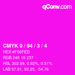 Color code: CMYK 0 / 94 / 3 / 4 | qconv.com