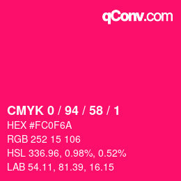 Color code: CMYK 0 / 94 / 58 / 1 | qconv.com