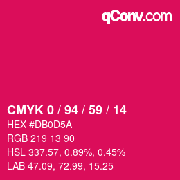 Color code: CMYK 0 / 94 / 59 / 14 | qconv.com