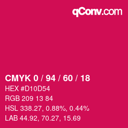 Color code: CMYK 0 / 94 / 60 / 18 | qconv.com