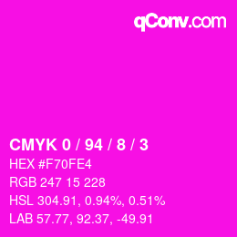 Color code: CMYK 0 / 94 / 8 / 3 | qconv.com