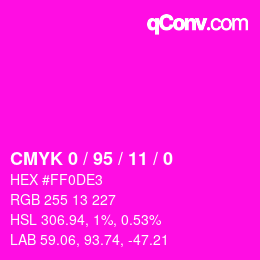 Color code: CMYK 0 / 95 / 11 / 0 | qconv.com