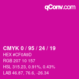 Color code: CMYK 0 / 95 / 24 / 19 | qconv.com