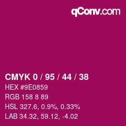Color code: CMYK 0 / 95 / 44 / 38 | qconv.com
