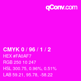 Color code: CMYK 0 / 96 / 1 / 2 | qconv.com