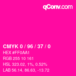 Farbcode: CMYK 0 / 96 / 37 / 0 | qconv.com