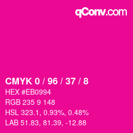 Color code: CMYK 0 / 96 / 37 / 8 | qconv.com