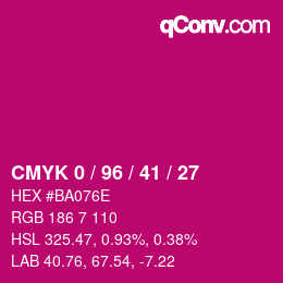 Color code: CMYK 0 / 96 / 41 / 27 | qconv.com
