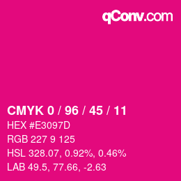 Color code: CMYK 0 / 96 / 45 / 11 | qconv.com