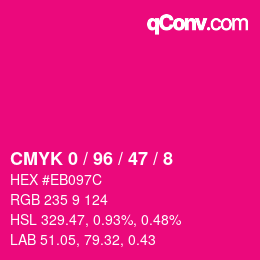 Color code: CMYK 0 / 96 / 47 / 8 | qconv.com