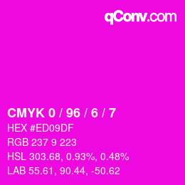 Código de color: CMYK 0 / 96 / 6 / 7 | qconv.com
