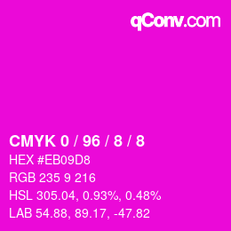 Color code: CMYK 0 / 96 / 8 / 8 | qconv.com