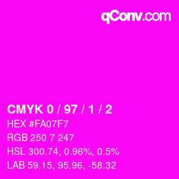 Color code: CMYK 0 / 97 / 1 / 2 | qconv.com