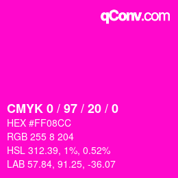 Color code: CMYK 0 / 97 / 20 / 0 | qconv.com