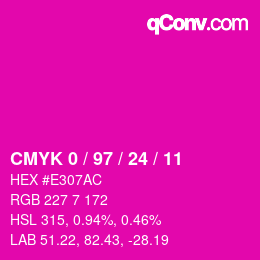 Color code: CMYK 0 / 97 / 24 / 11 | qconv.com