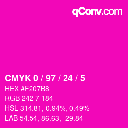 Color code: CMYK 0 / 97 / 24 / 5 | qconv.com