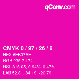 Color code: CMYK 0 / 97 / 26 / 8 | qconv.com