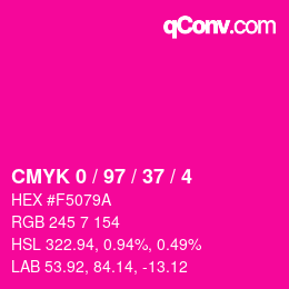 Color code: CMYK 0 / 97 / 37 / 4 | qconv.com
