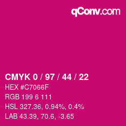 Color code: CMYK 0 / 97 / 44 / 22 | qconv.com